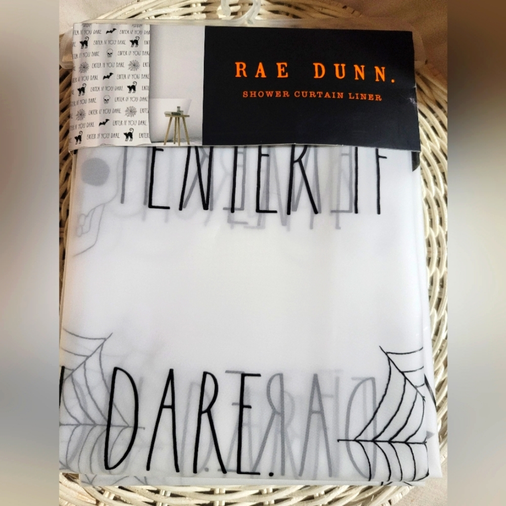Rae Dunn shower curtain Halloween